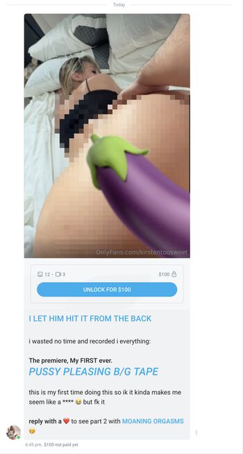 Kirstentoosweet  page leaked private photo uncensored HD quality